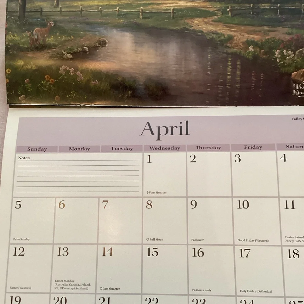 Thomas Kinkade 2020 Deluxe Wall Calendar